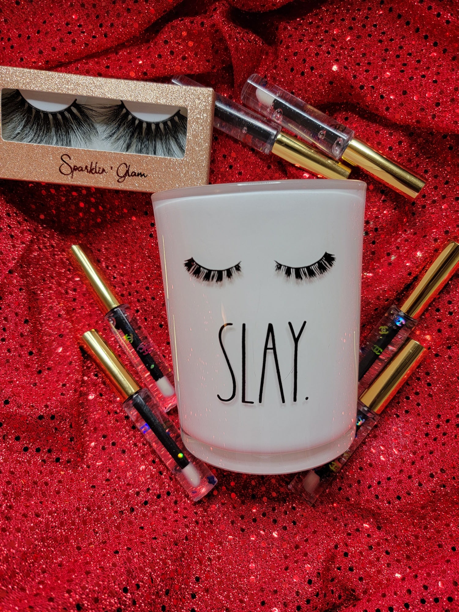 Slay All Day with Lashes and Lips! From Sparklin Glam